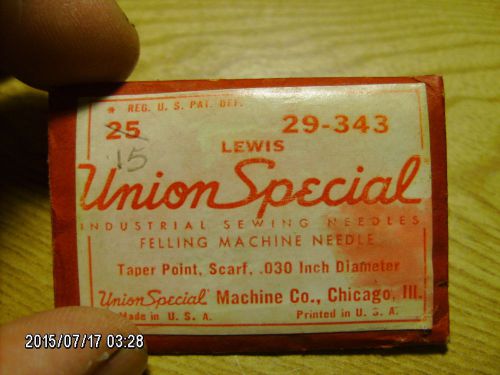15 pc Lewis / UNION SPECIAL sewing machine needles 29-343