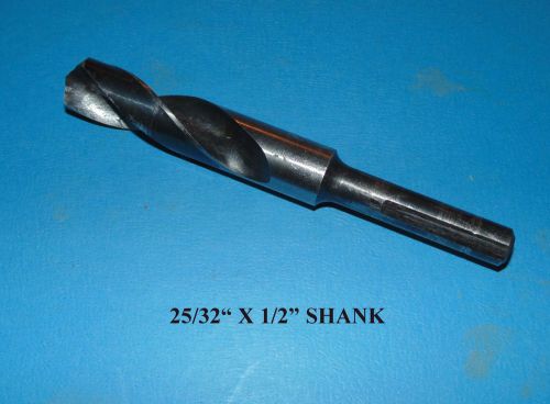 Ptd twist drill 25/32&#034; x 1/2&#034; shank x  6.25&#034; long drill bit high speed for sale