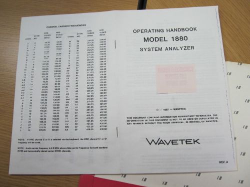 Wavetek 1880 System Analyzer Operating Handbook Revision A (copy)