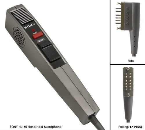 SONY HU-40 Handheld Dictation Microphone