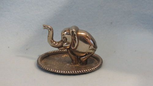 Elephant Ring Holder Jewelry Display Oval Tray Silver Plate 3.5&#034;x3&#034;x2&#034;