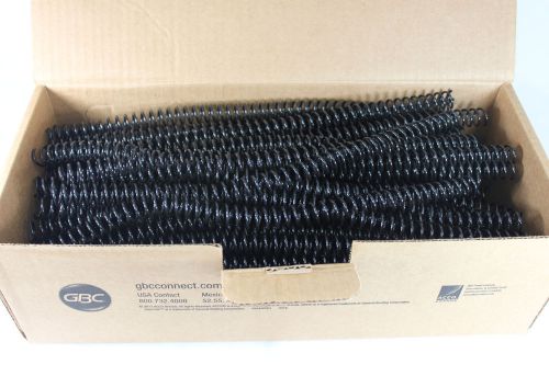 Box of 100 gbc 11mm coils for spiral binding black 11mm gbc color coil for sale