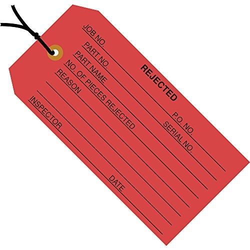 Aviditi g20032 13 point cardstock pre-strung rejected inventory tag, 4-3/4&#034; for sale