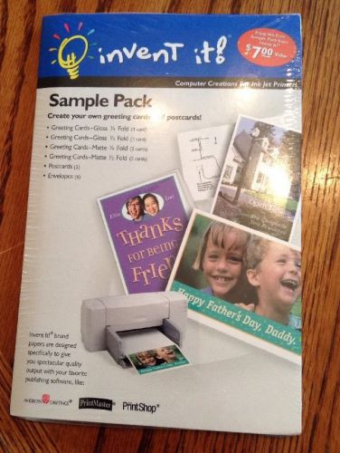 Invent It! Sample Pack Inkjet 6 Cards 2 Postcards &amp; 6 Envelopes