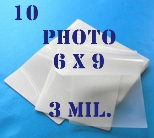 3 Mil 6 x 9  Laminating Laminator Pouches Sheets  Photo 10 PK