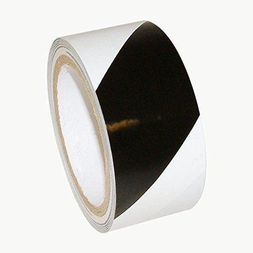 Jvcc hz-8 hazard warning tape: 2 in. x 18 yds. (black with white stripes) for sale