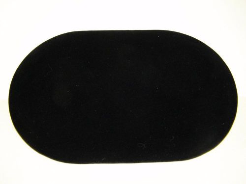 Small Oval Black Felt Jewelry Display Pad Stand Easel