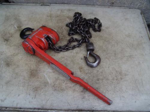 Cm 1.5 ton lever 10&#039; chain hoist come along puller ratchet #3 for sale