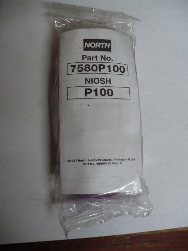 North 7580P100 Cartridge Filter, P100, 1 Pair, New