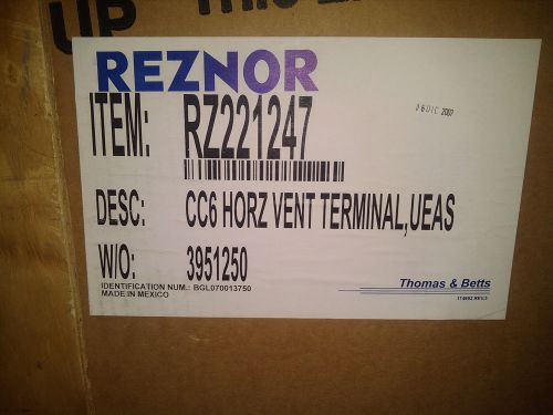 Reznor RZ221247 CC6 horizontal concentric air vent kit unit heater NEW flue