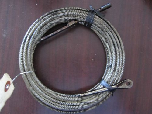 Vintage Macwhyte Steel Cable Assembly 1/8&#034; 7 X 19 Pref G LV Cable X 26&#039; 1 1/2&#034;