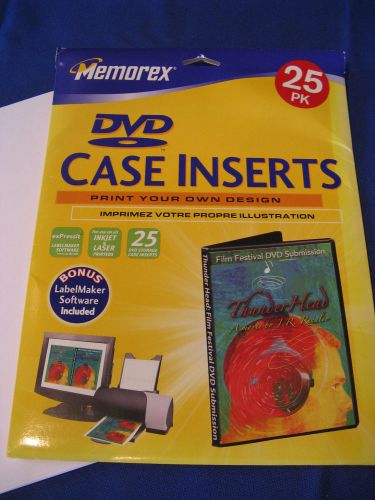Memorex DVD Case Inserts - 32 Pack - White Matte