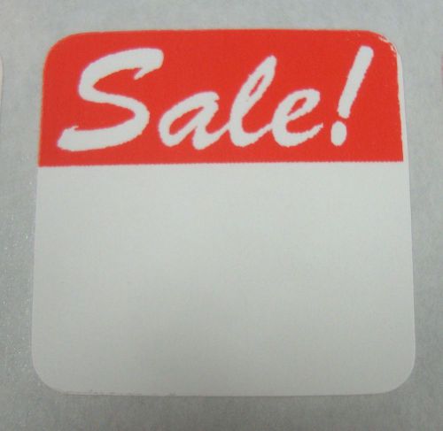60 Self-Adhesive Square Sale! 1 1/8&#034; Labels Stickers Retail Store Supplies