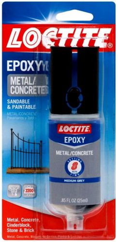 New! .85 oz LOCTITE Epoxy Metal &amp; Concrete 2-Part Adhesive High Strength 1919325