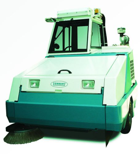 Tennant 800 diesel rider sweeper with cab for sale