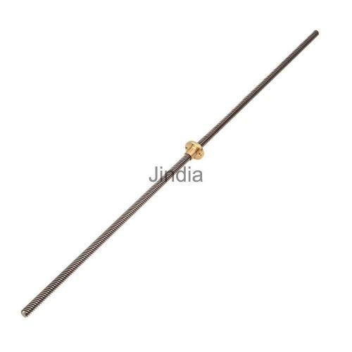 Tr8x2d 8mm lead screw threaded rod w/ nut t8 trapezoidal 500mm for sale