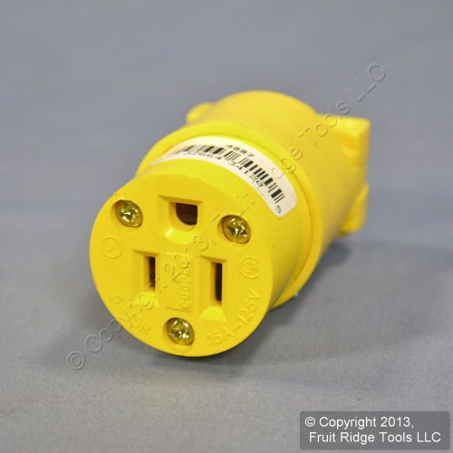 Cooper straight blade connector female plug 15a 125v nema 5-15 5-15r bulk 4887 for sale