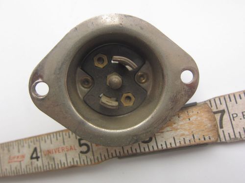 Hubbell 7486 15A 125/250V Midget Twist-Lock Flanged Inlet ML-3P, Used