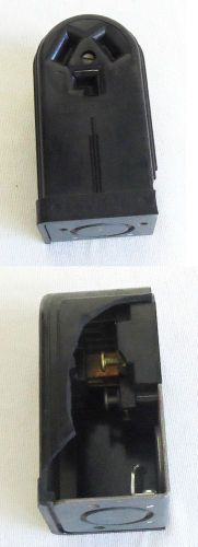 Leviton 30 AMP Wiring Device Black Electric Outlet ~ Version 3 ~ Broken Cover