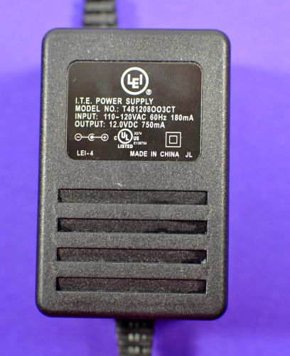 LEI ITE AC Power Adapter 12.0VDC - 750mA T481208OO3CT