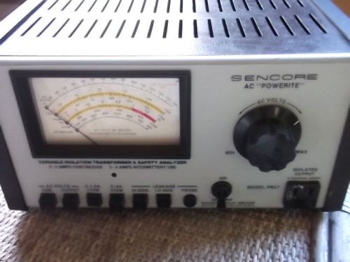 Sencore pr57 powerite- variable isolation transformer and safety analyzer works! for sale