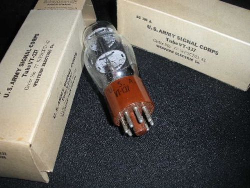 2 NOS RCA VT-137 Tubes Western Electric New Tube 2050 2300