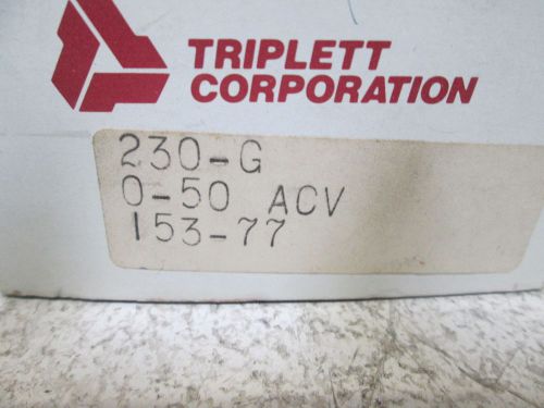 TRIPLETT 230-G PANEL METER 0-50 AC VOLTS *NEW IN A BOX*