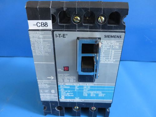 Siemens ED43B045 Sentron Circuit Breaker 45A 480AC 3P w/ ITE A01ED62B Aux Switch