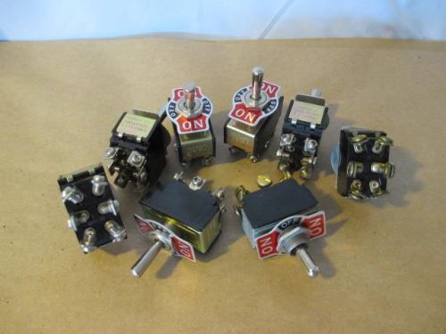 JA3925 (8) DP3T ON/OFF/ON 125VAC 10 Amp TOGGLE SWITCHES - NEW