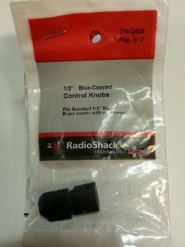 RadioShack Control Knobs 1/2&#034; Blue-Capped Control Knobs #274-0403