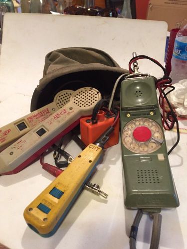 Progressive Electronics Telephone Pole Equipment In A Carring Bag Vintage