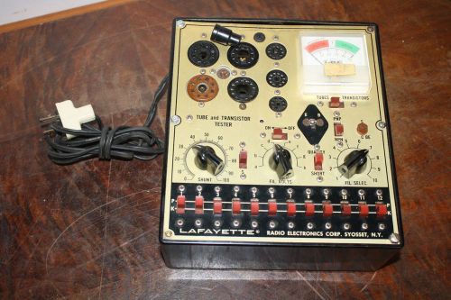 VINTAGE LAFAYETTE TUBE &amp; TRANSISTER TESTER (EMC 213-215) Tested and Working