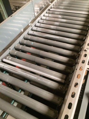 Used 22&#034; buschman power accumulation roller conveyor 12&#039; long, 36&#034; zones for sale