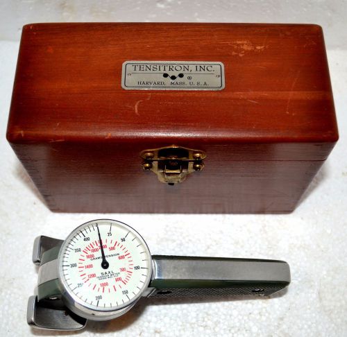 VINTAGE TENSITRON WIRE &amp; FILAMENT SAXL TENSION METER 0-400, SOLD WOOD BOX, USA