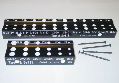 -blemished- inch &amp; metric tap &amp; tap-drill index workshop storage rack set blem for sale