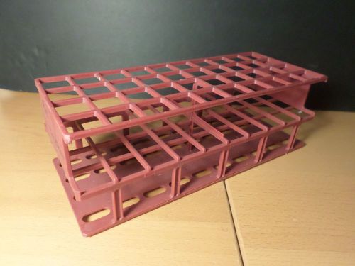 VWR Red Plastic 40-Position 20mm Culture Test Tube Rack Support 89215-784 B