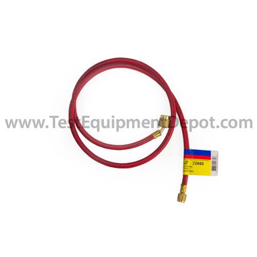 Yellow Jacket 22660 60&#034;, Red, Plus II 1/4&#034; Hose w/ Sealright Fitting