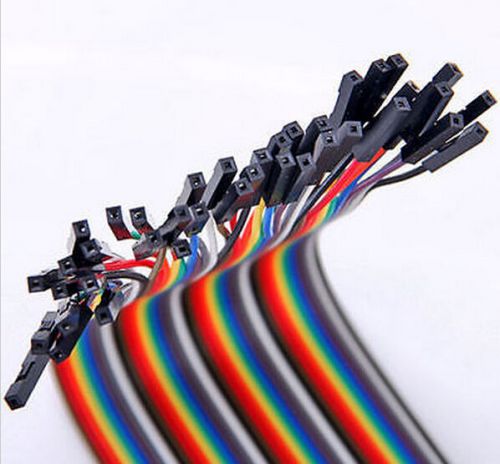 40pcs Dupont wire jumper cable 20cm 2.54MM female 1P For Arduino Raspberry Pi