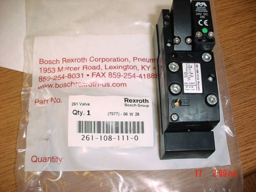 Rexroth Bosch Solenoid Valve 24VDC 2W 261-108-111-0 NEW