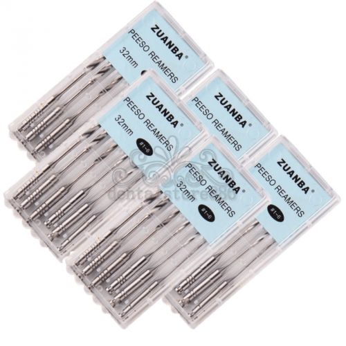 5 Packs Dental Dentsply Endo Niti Files  Peeso Reamers Burs 32MM 1-6#