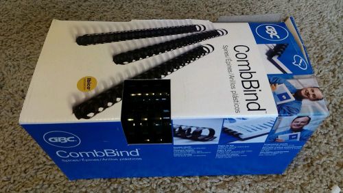 GBC CombBind Binding Spines  1-Inch Spine Diameter  Black  220 Sheet Capacity
