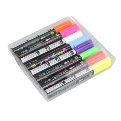 8 colors led highlighter fluorescent liquid chalk marker pen dry erase screen for sale