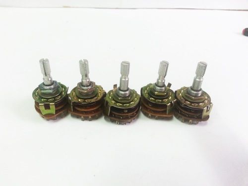 Lot of 5 pcs x NOS Rotary Switch 4P3W 4 pole 3 positions T2A Amplifier