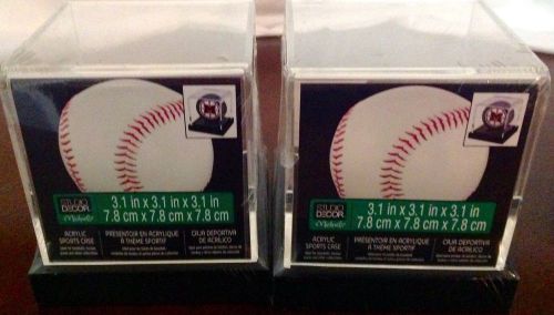 2 Studio Decor Sports Baseball display, both are new in wrapper