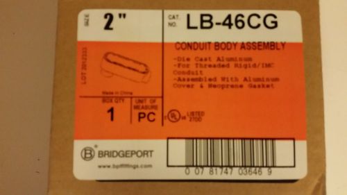 BRIDGEPORT LB-46CG 2 INCH CONDUIT BODY ASSEMBLY