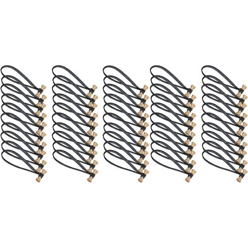Platinum Tools 19501 Heavy Gauge Natural Rubber and Bamboo Bongo Ties, 50-Pack