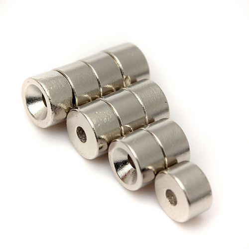 10pcs n50 disc rare earth neodymium magnets 7mmx4mm countersunk hole for sale