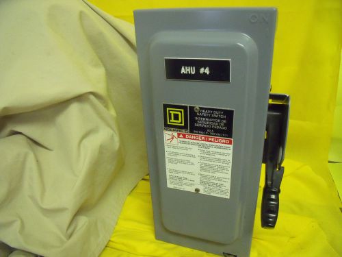 #1473  Square D 30 AMP 240 V  Disconnect    Fusible surplus H222N 2 Pole w/fuses