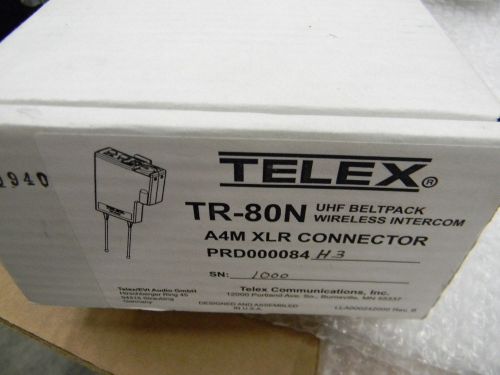 New Telex TR-80N 2 Channel UHF Wireless H3: 500-518MHz RX 650-668MHz TX