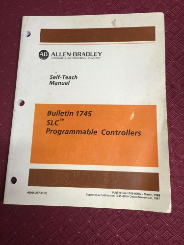 Allen Bradley AB Self-Teach Manual Bulletin 1745 SLC Programmable Controllers